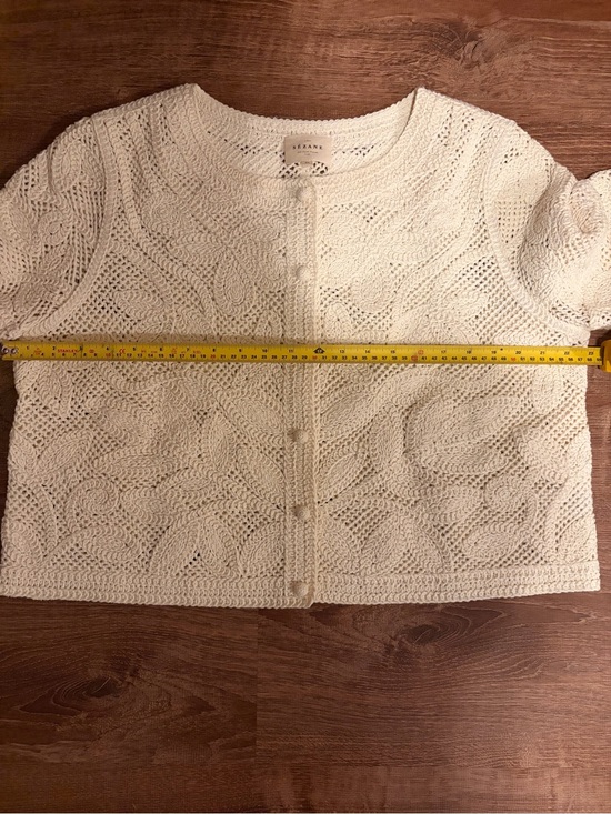 Sezane Sweaters - Sézane Nora Pointelle Cardigan Ecru XL (European)